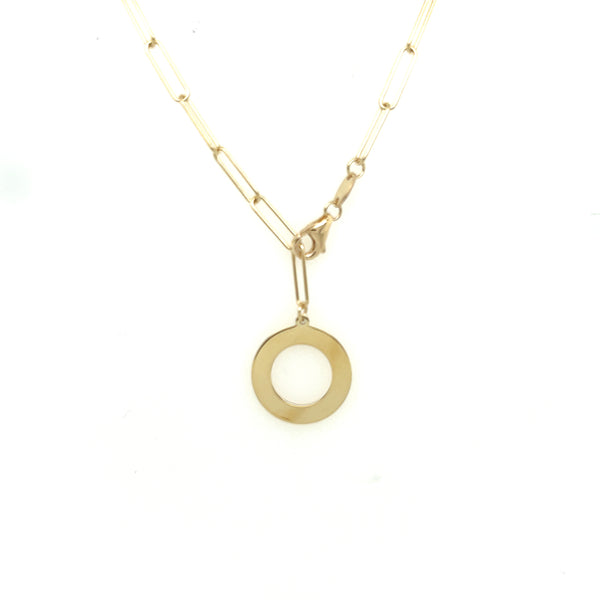 9ct Yellow Gold Necklet with Circle