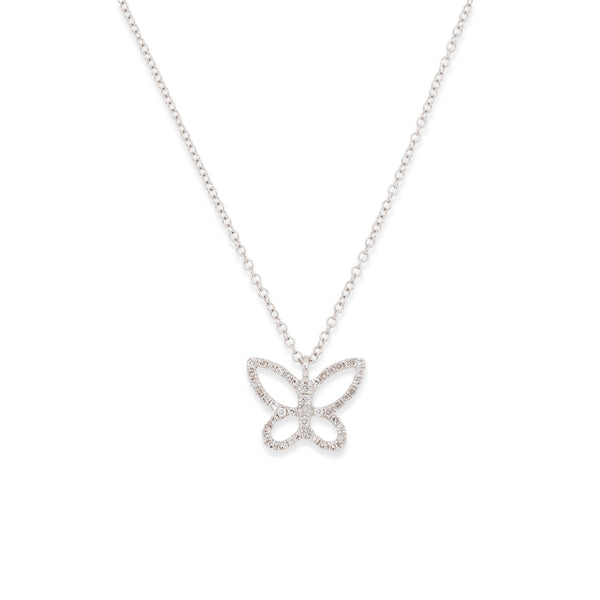 Diamond Butterfly Pendant