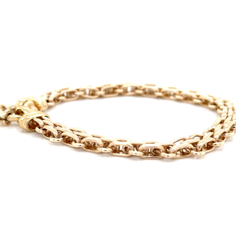 9ct Yellow Gold 10mm Brick Bracelet