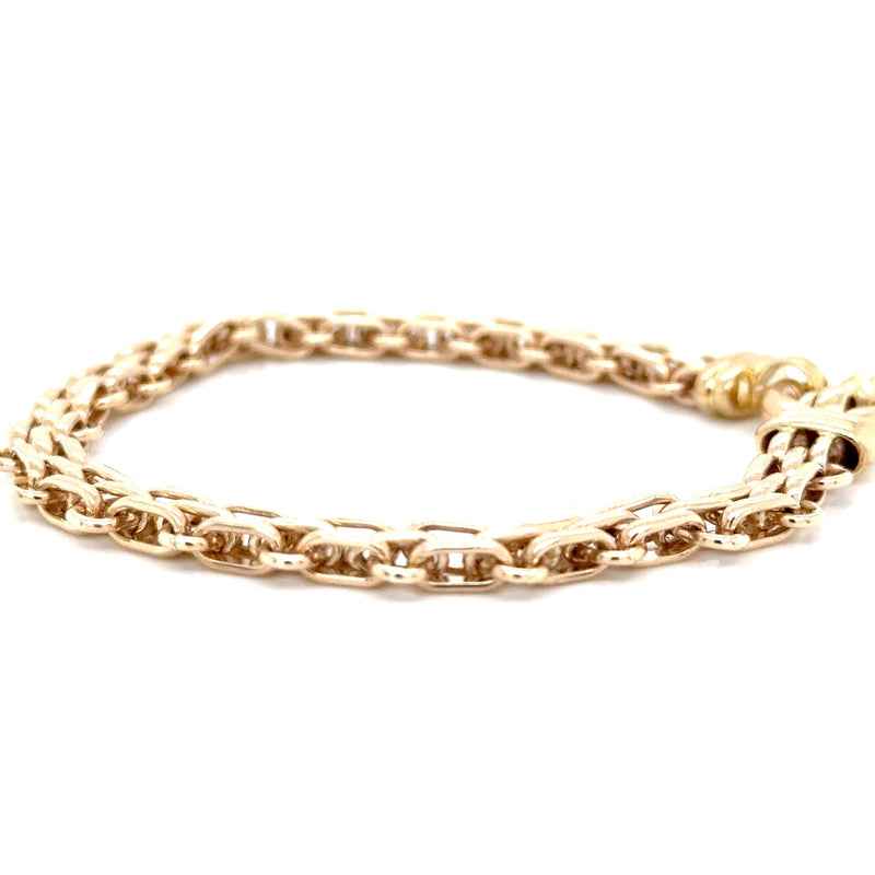 9ct Yellow Gold 10mm Brick Bracelet