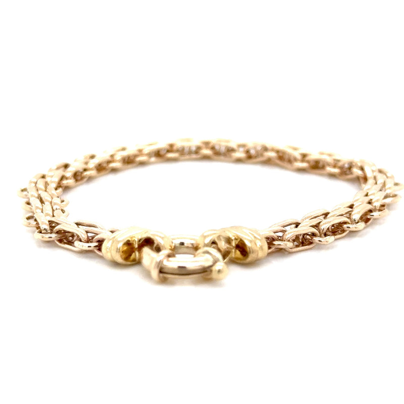 9ct Yellow Gold 10mm Brick Bracelet