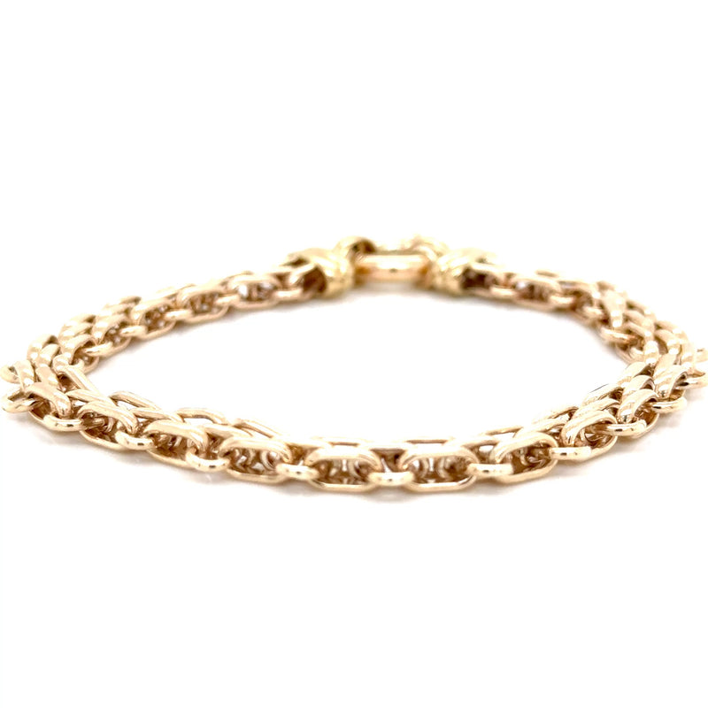 9ct Yellow Gold 10mm Brick Bracelet