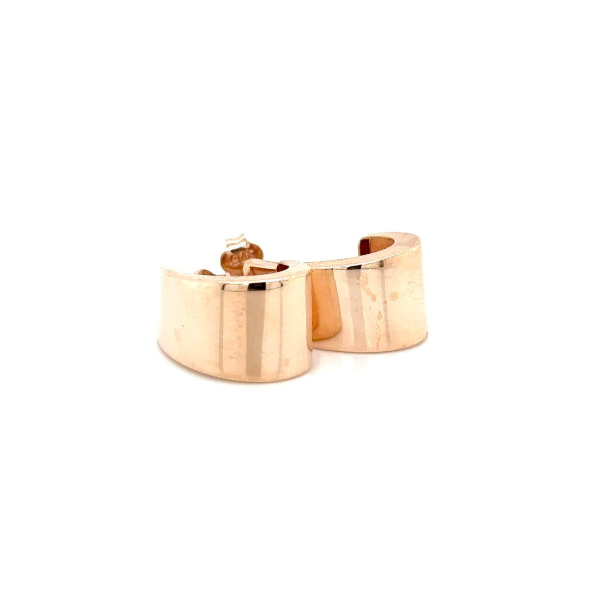 9ct Rose Gold Flat Tapered 1/2 Hoop
