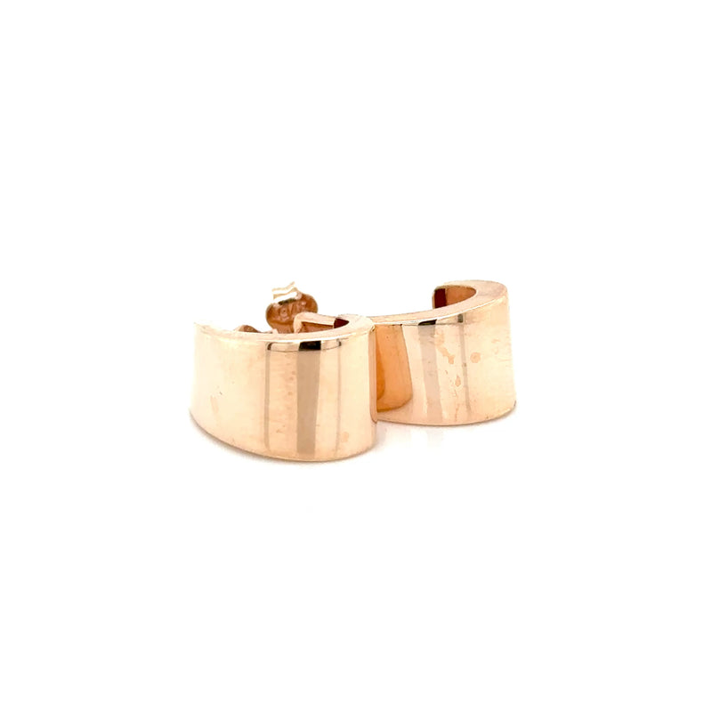 9ct Rose Gold Flat Tapered 1/2 Hoop
