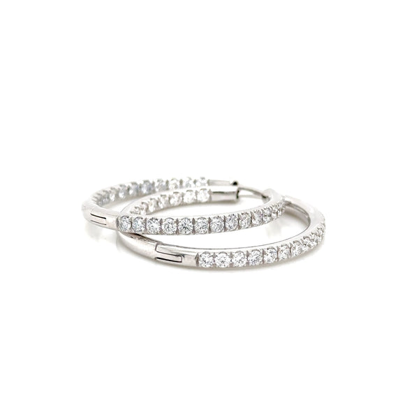 18ct white gold Lab Grown Diamond Hoops 2.29ct