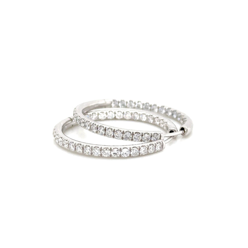 18ct white gold Lab Grown Diamond Hoops 2.29ct