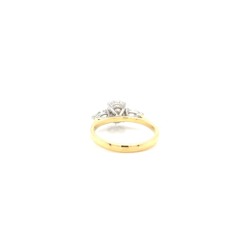 18ct Yellow Gold and Platinum Lab Grown Diamond Ring