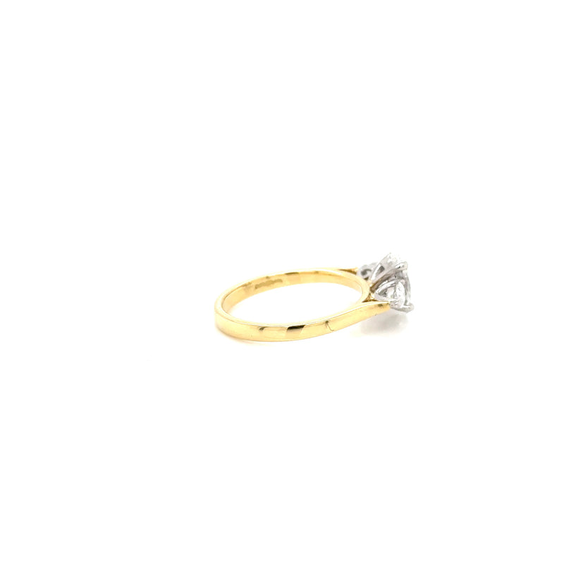 18ct Yellow Gold and Platinum Lab Grown Diamond Ring