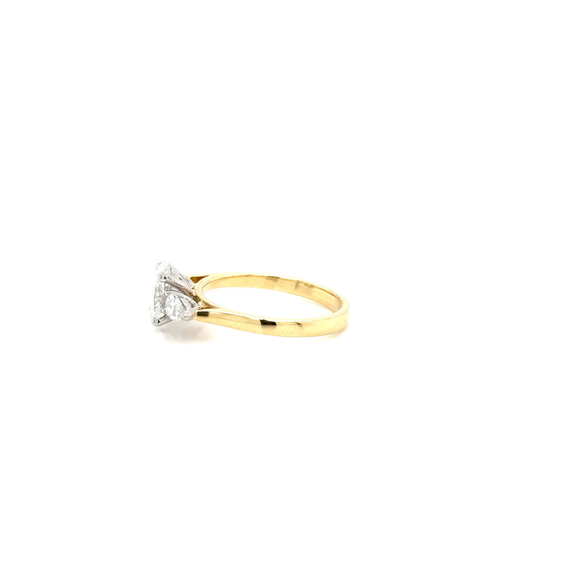 18ct Yellow Gold and Platinum Lab Grown Diamond Ring