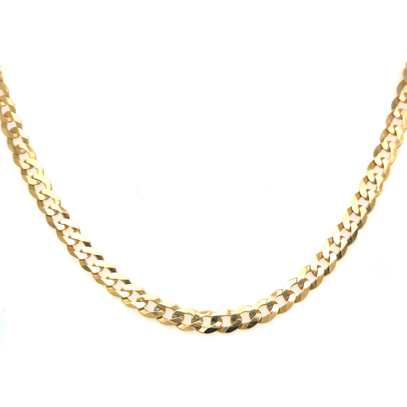 9CT YG FLAT CURB CHAIN