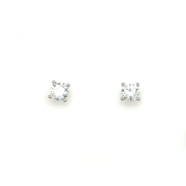 18ct WG LG Diamond Stud Earrings 2.31ct F23-33/32