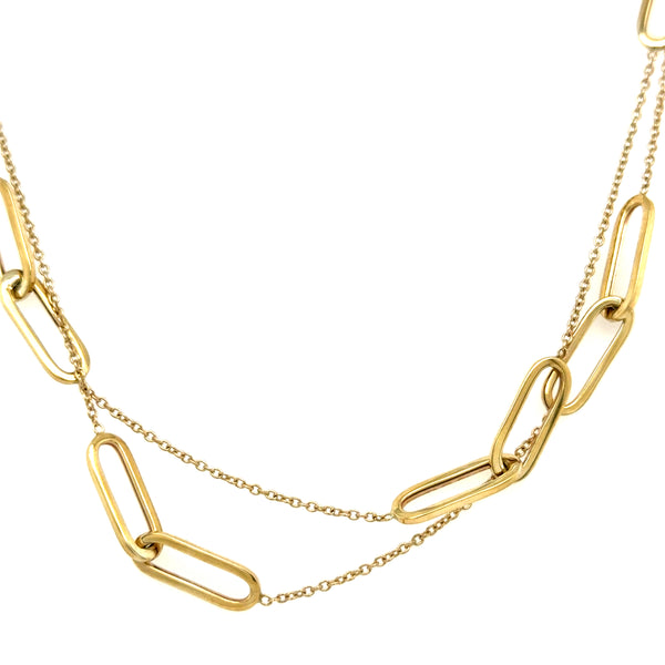 9ct Yellow Gold Oval Link Chain 32 inch length