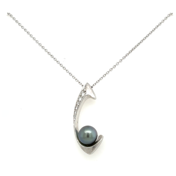 W gold dia tahitian pearl pendent