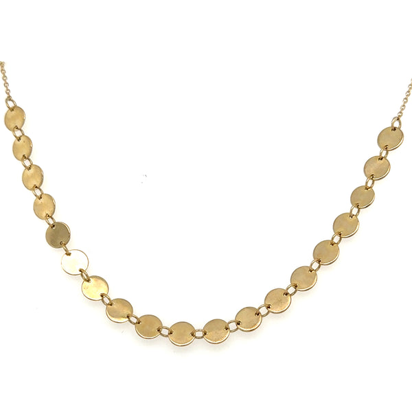 9ct gold round disc line