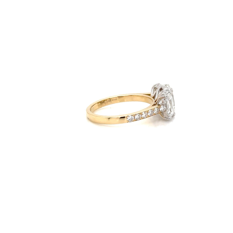 18ct Y Gold 3.46ct Lab Grown Diamond Ring