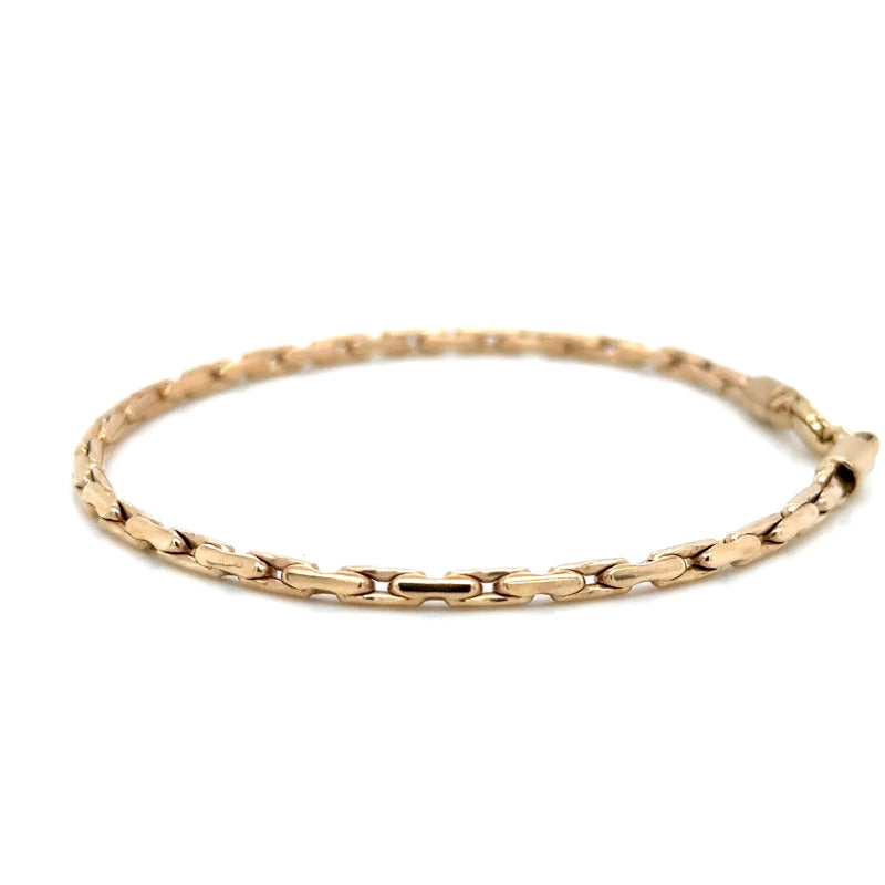 9ct Yellow Gold 2mm Swage Bracelet
