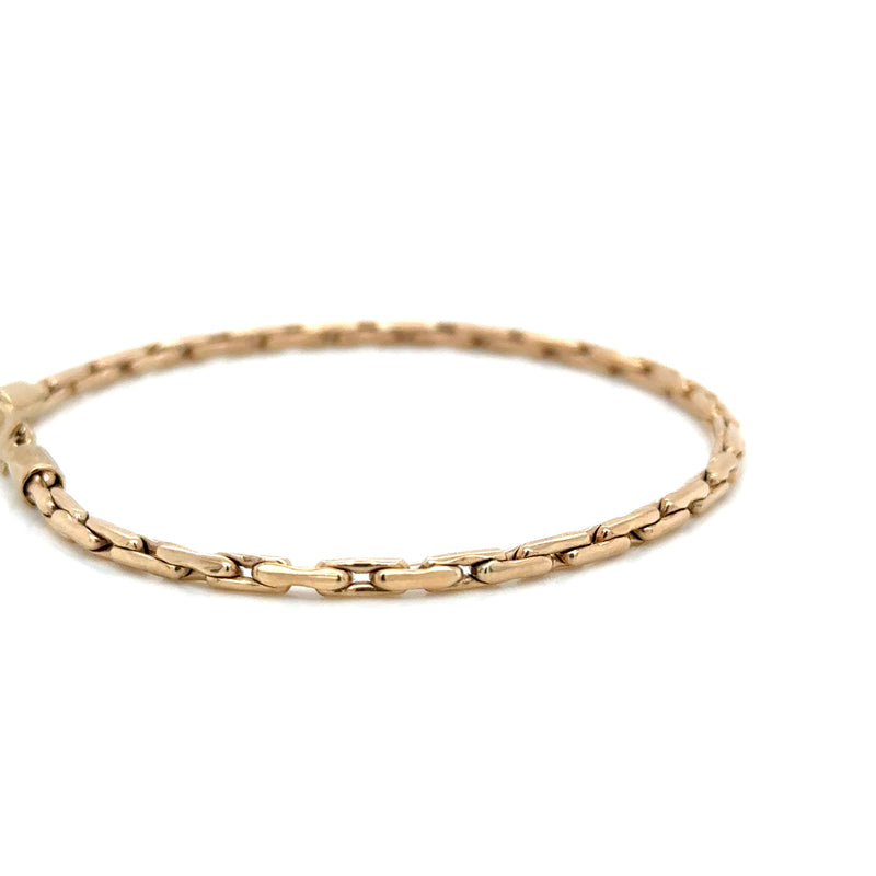 9ct Yellow Gold 2mm Swage Bracelet