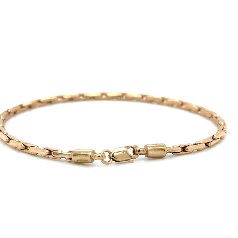 9ct Yellow Gold 2mm Swage Bracelet