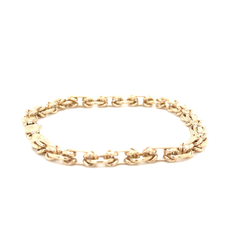 9ct Yellow Gold Oval Knot 6mm Bracelet