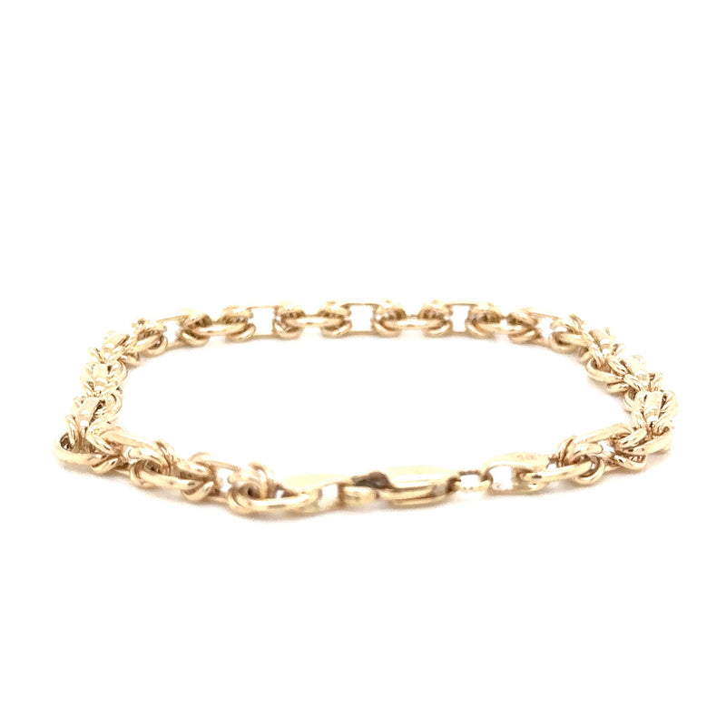 9ct Yellow Gold Oval Knot 6mm Bracelet