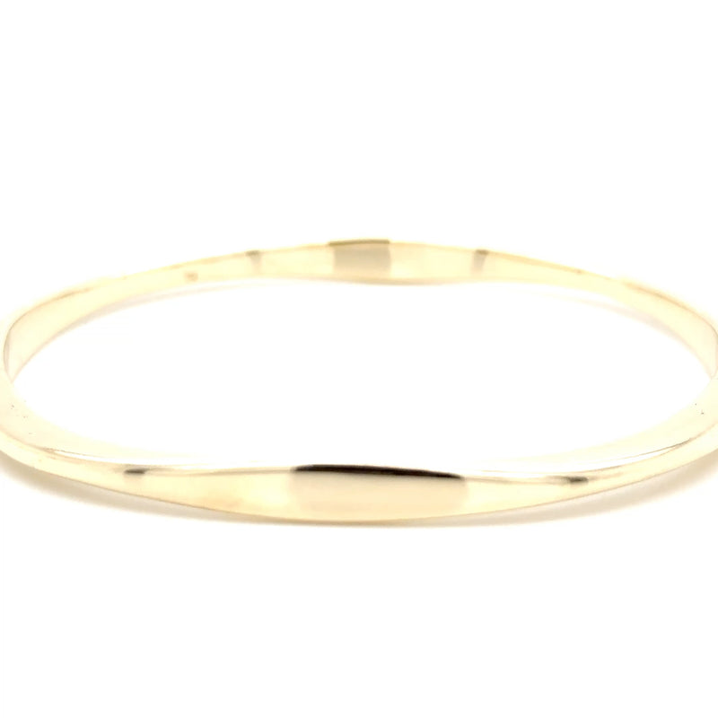 9ct Yellow Gold Handmade ESL Curve Bangle