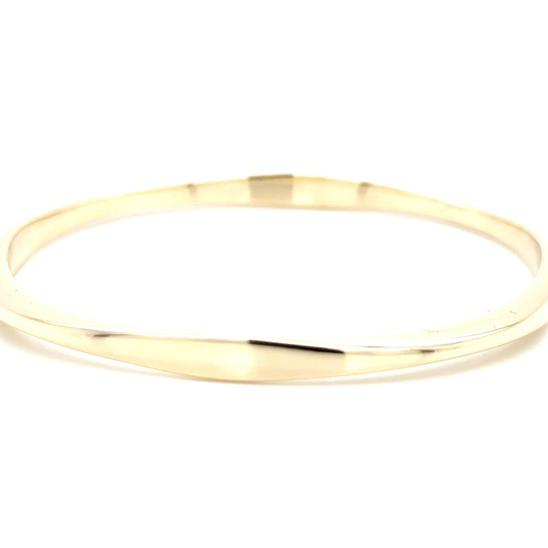 9ct Yellow Gold Handmade ESL Curve Bangle