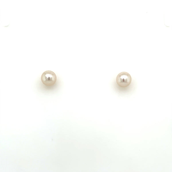 9ct YG 8mm Pearl stud