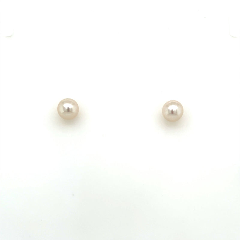 9ct YG 8mm Pearl stud