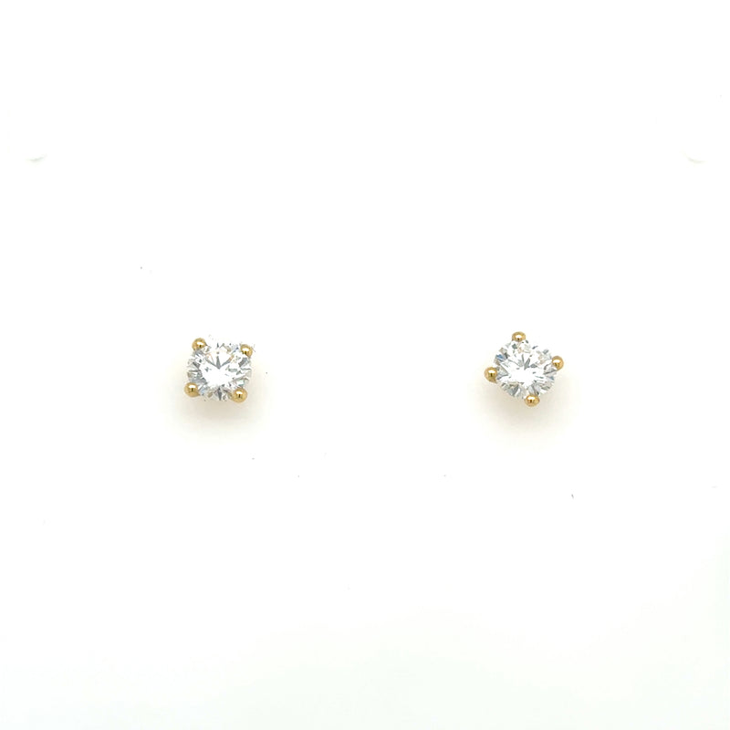 18ct Yellow Gold Lab Grown Diamond Stud Earrings 1.01ct