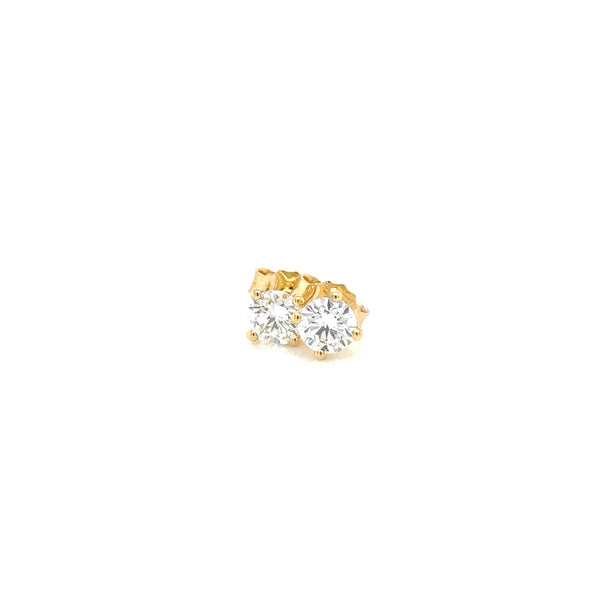 18ct Yellow Gold Lab Grown Diamond Stud Earrings 1.01ct