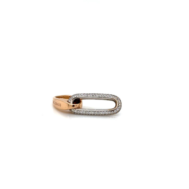 18ct Rose Gold and White Gold Diamond Clasp