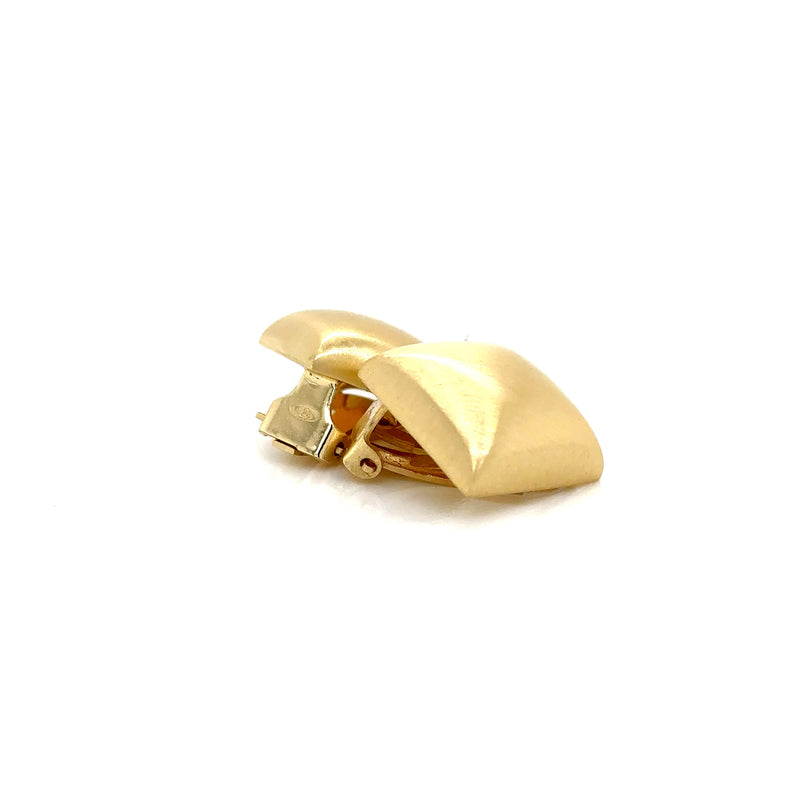 Aquaforte Gold Plated Square Clip On Earrings