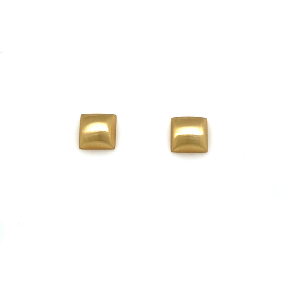 Aquaforte Gold Plated Square Stud Earrings