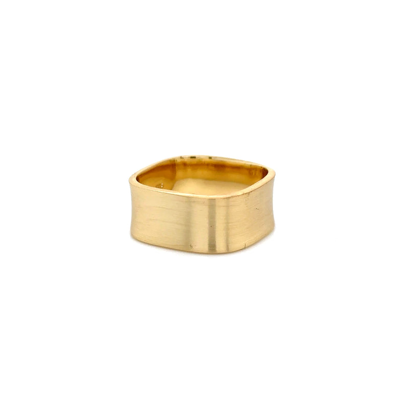 Aquaforte Gold Plated Square Ring