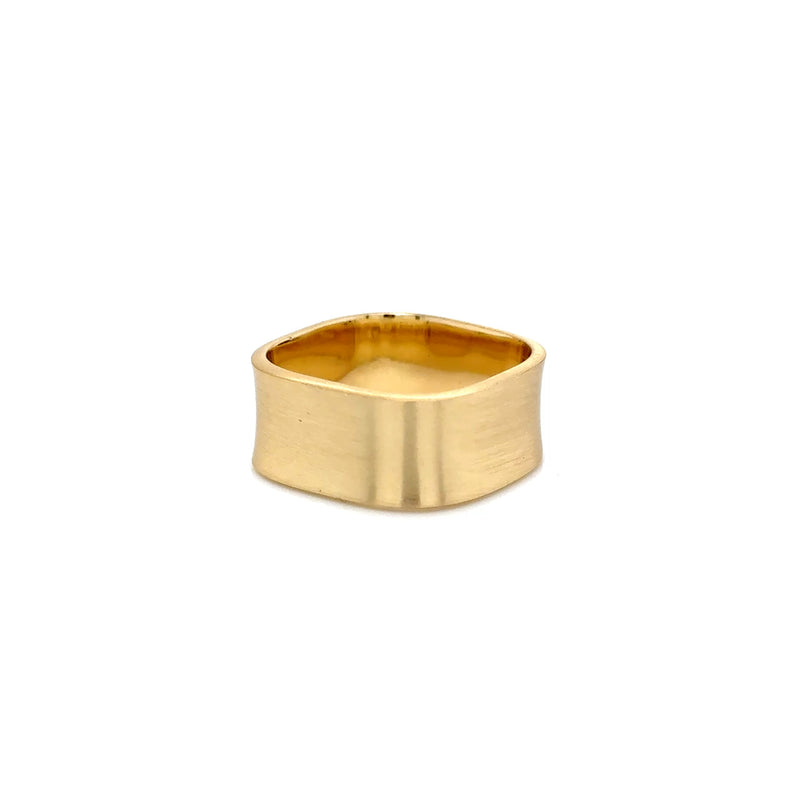 Aquaforte Gold Plated Square Ring