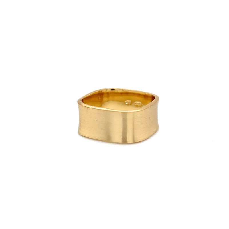 Aquaforte Gold Plated Square Ring