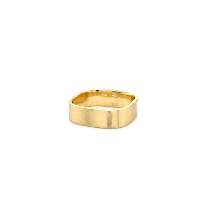 Aquaforte Gold Plated Square Ring Small