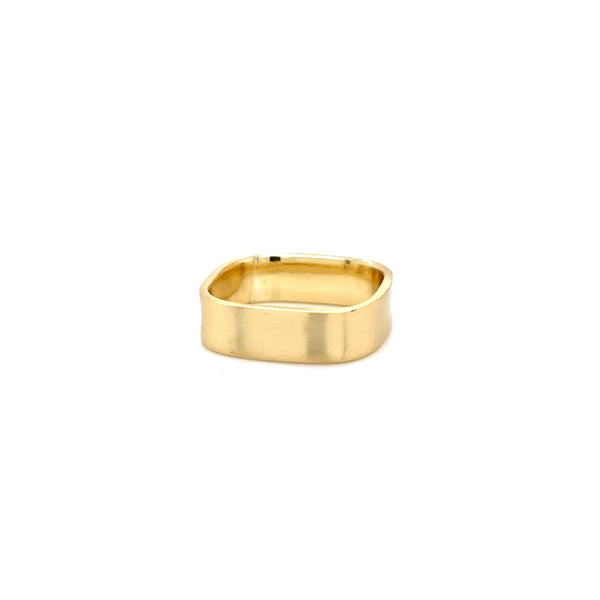 Aquaforte Gold Plated Square Ring Small