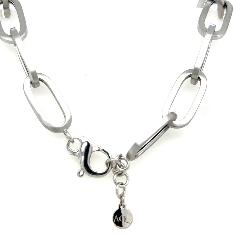 Aquaforte Silver Oval Link Chain