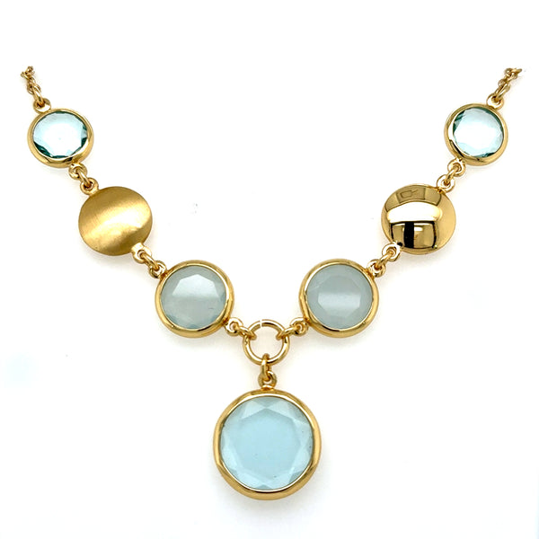 Aquaforte Gold Plated Fancy Necklet