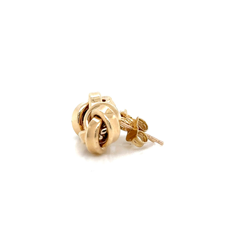 9ct Yellow Gold Knot Stud Earrings