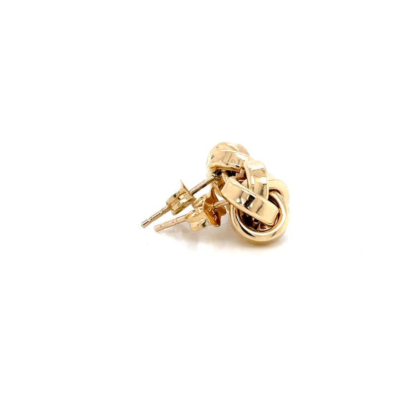 9ct Yellow Gold Knot Stud Earrings