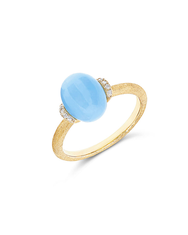 Nanis 18ct Gold & Aquamarine Ring