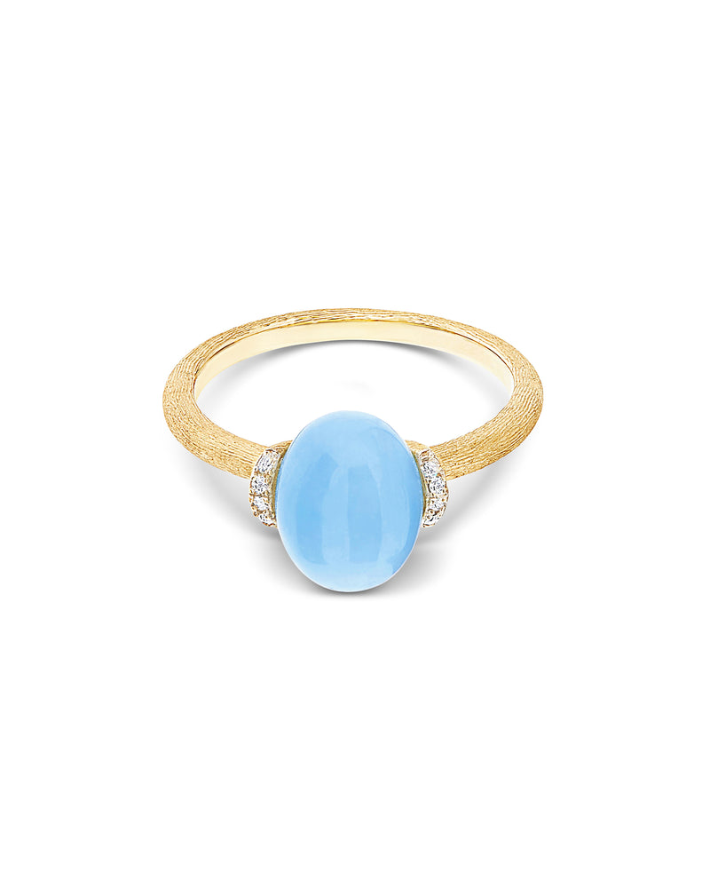 Nanis 18ct Gold & Aquamarine Ring