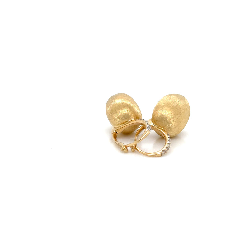 Nanis 18ct Yellow Gold and  Diamond Large Bead Earrings