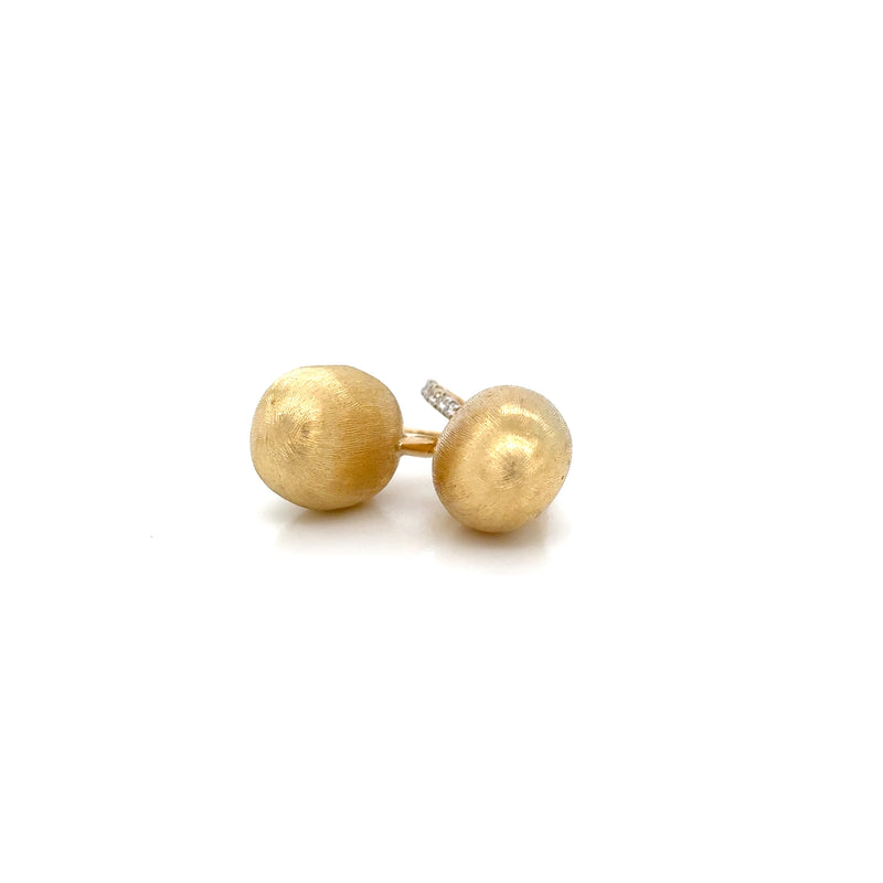 Nanis 18ct Yellow Gold and  Diamond Large Bead Earrings