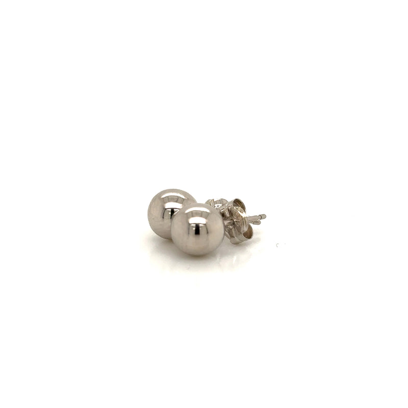 9ct White gold Ball Studs 7mm earrings