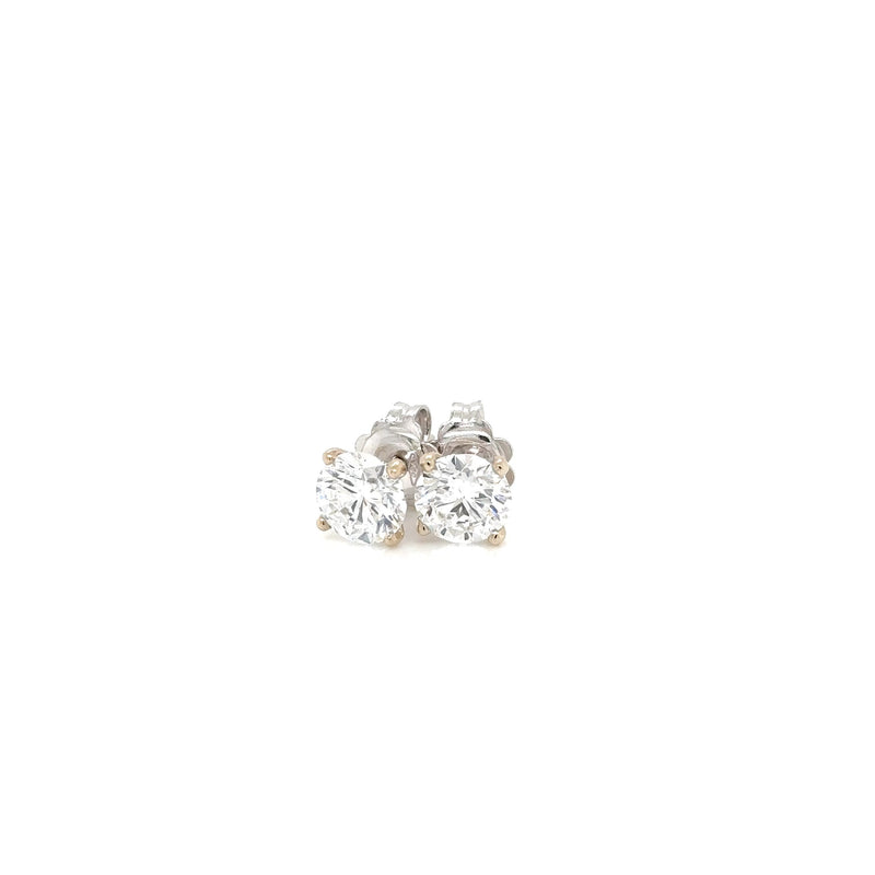 18ct W Gold Lab Grown Diamond Stud Earrings 2.31ct