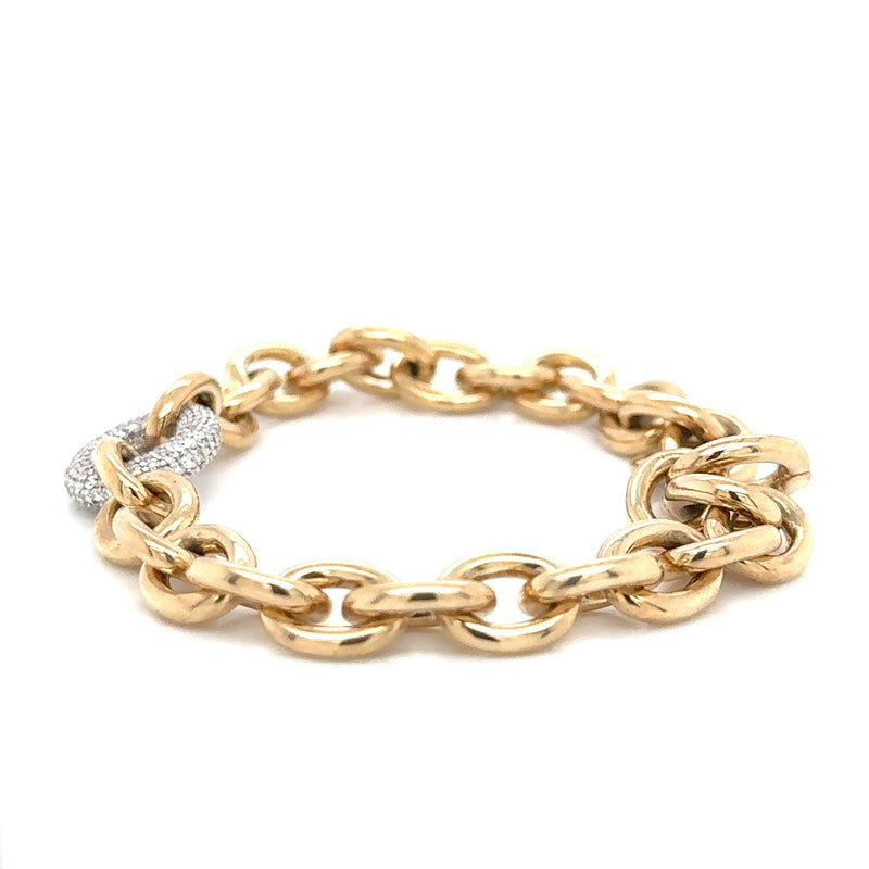 18ct Yellow Gold Lab Grown Diamond Line Bracelet