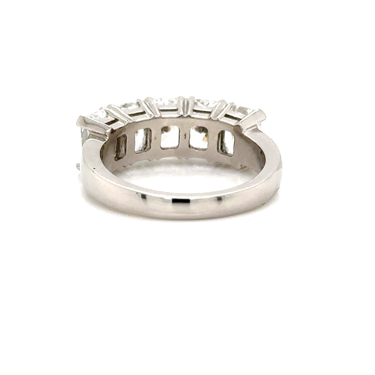 Plat Lab Grown Diamond 5 Stone Radiant Ring 3.64ct